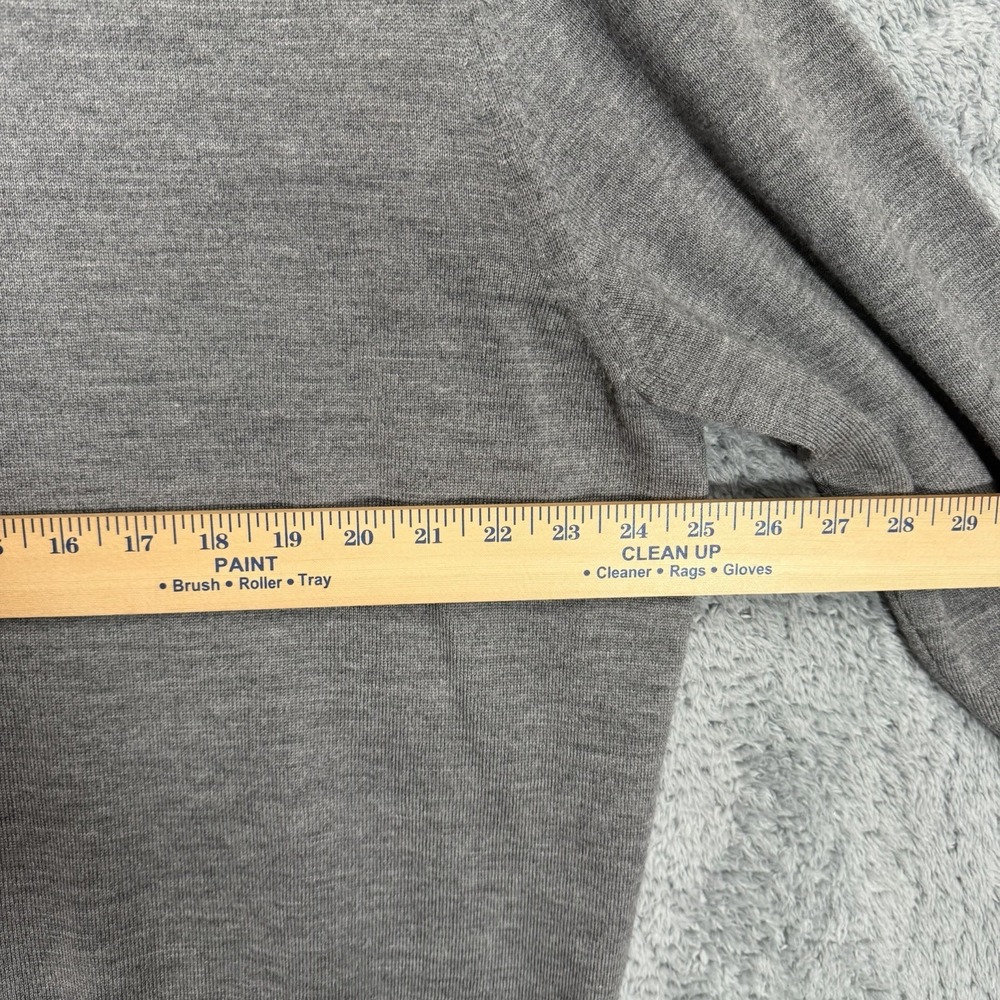 Lacoste Sweater Mens 3XL Gray 100% Extra Fine Merino Wool Turtleneck Crocodile - Picture 7 of 9